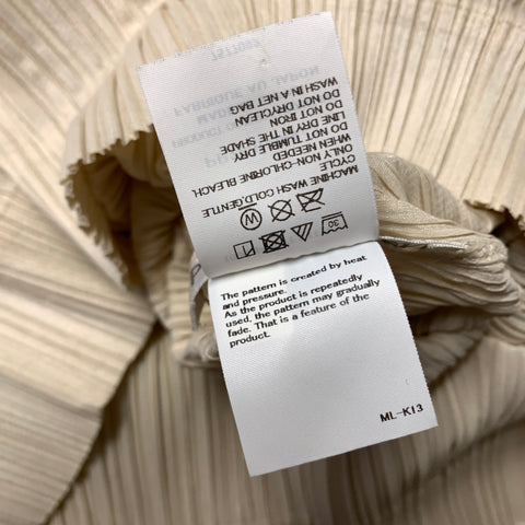 PLEATS PLEASE by ISSEY MIYAKE Size M Cream Polyester Pleated Maxi Dress