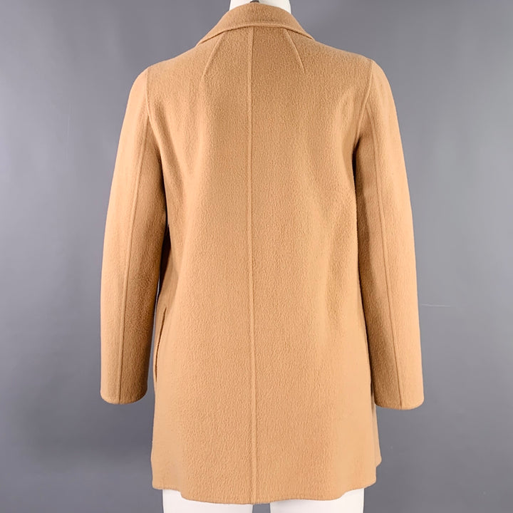 THEORY Size S Clairene Beige Wool Cashmere Oversized Open Front Jacket