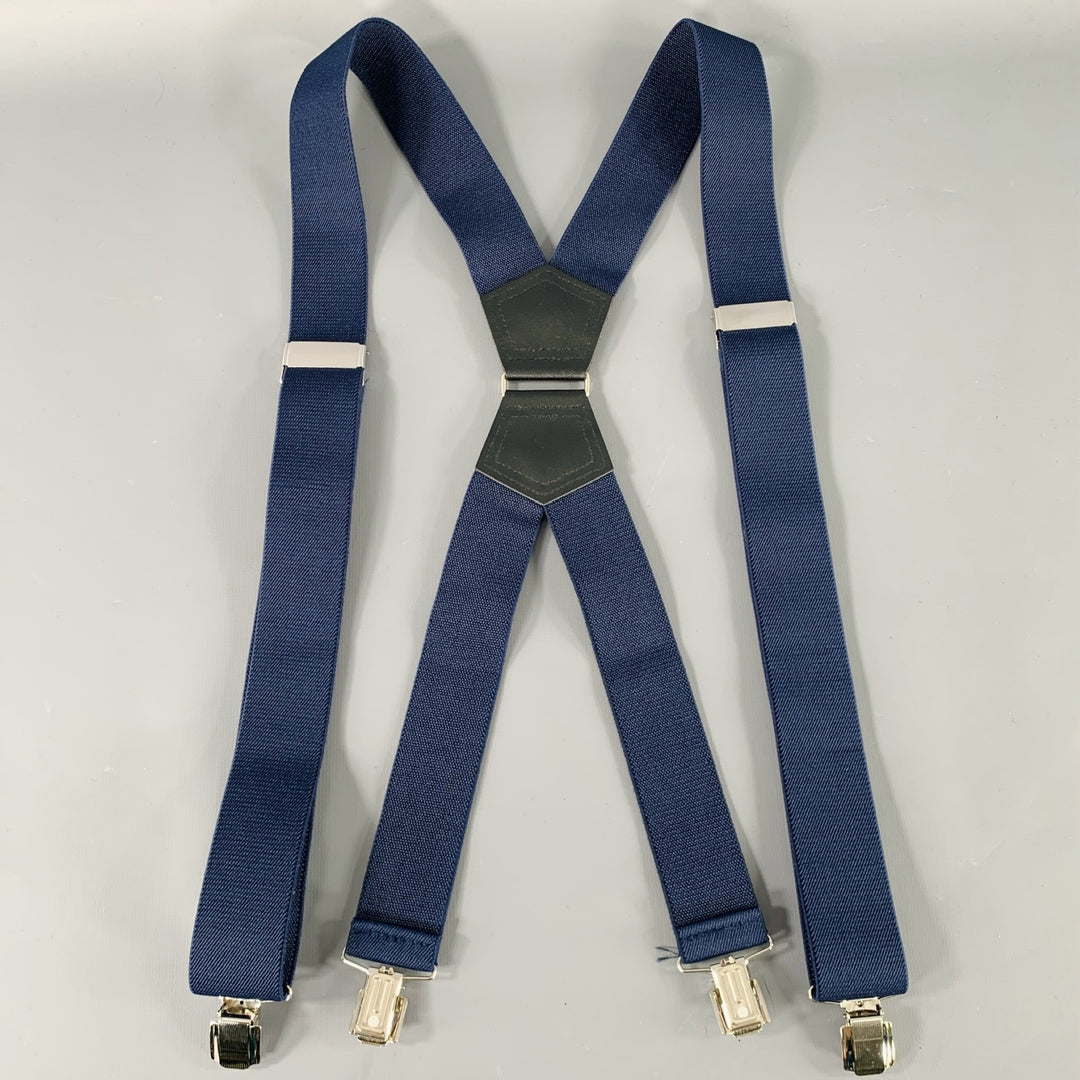VINTAGE Navy Black Elastic Suspenders
