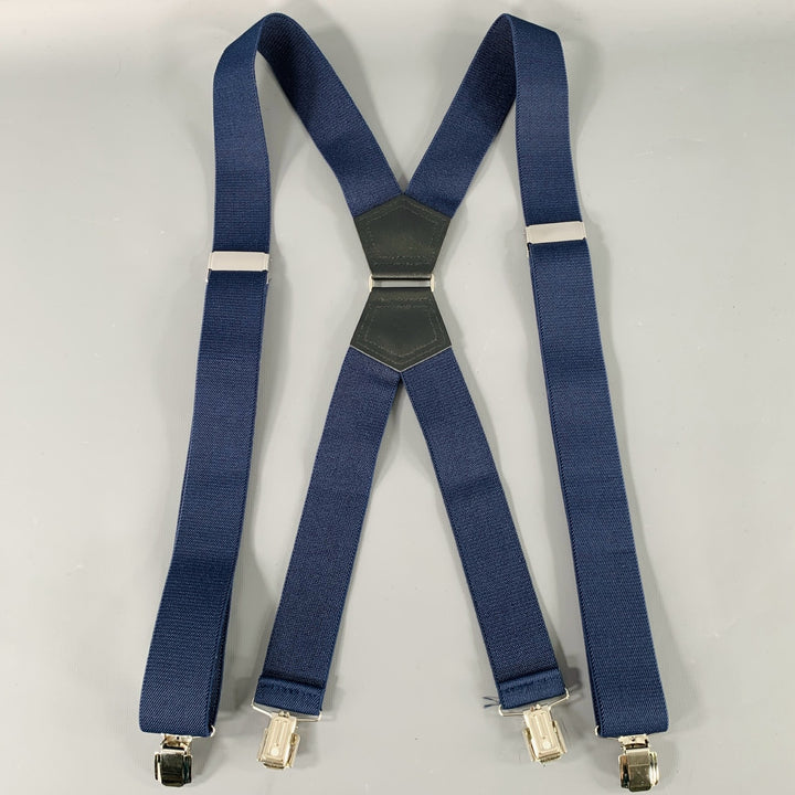 VINTAGE Navy Black Elastic Suspenders