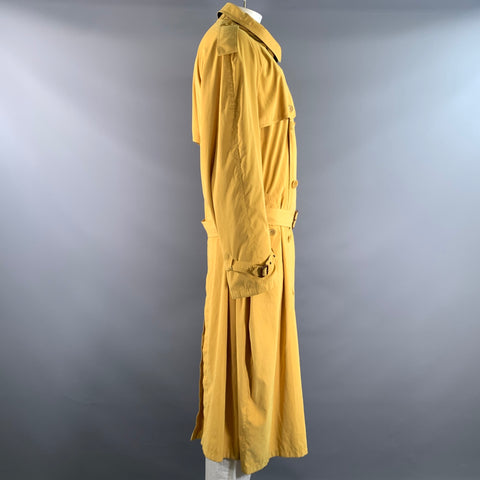 BRIONI Size 46 Yellow Polyethylene Trenchcoat