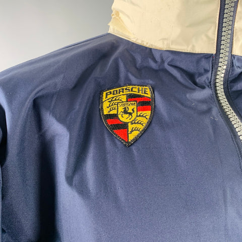 POLO by RALPH LAUREN Size L Navy Red White Logo Polyester Jacket
