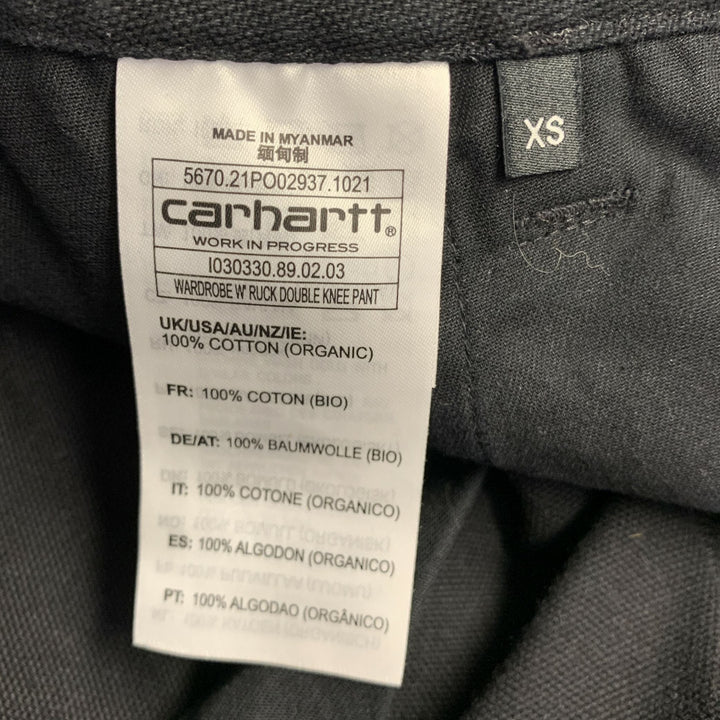 CARTHARTT Size XS Black Cotton High Waisted Casual Pants