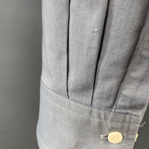 VISVIM Size XXL Blue Cotton Button Down Collar One Pocket Long Sleeve Shirt
