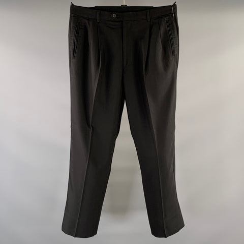 ENZO TOVARE Size 36 Black Wool Blend Dress Pants