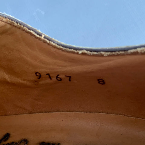 CALZOLERIA HARRIS Size 9 Tan Perforated Leather Lace-Up Shoes