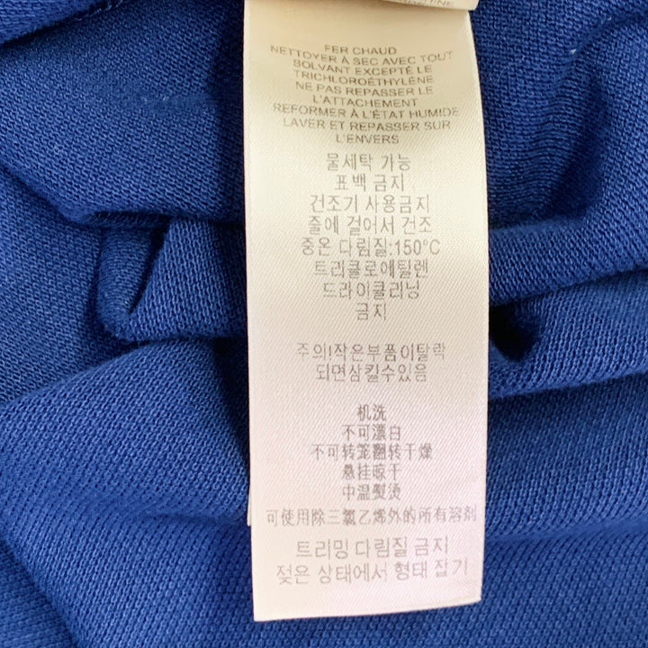 BURBERRY LONDON Size M Blue Olive Contrast Trim Cotton Pique Half Placket Polo