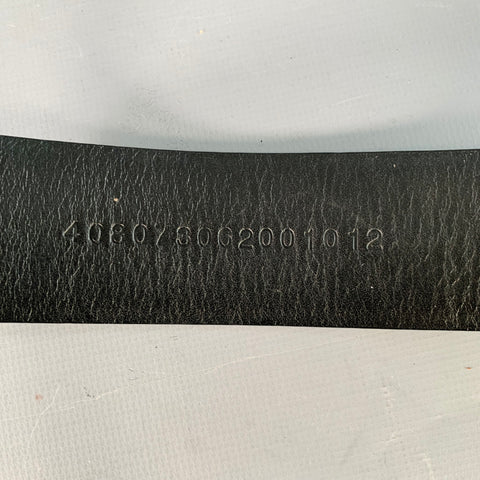 RALPH LAUREN COLLECTION Size S Black Patent Leather Covered Buckle Belt