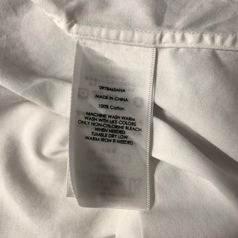 RALPH LAUREN Size M White Cotton Button Up Long Sleeve Shirt