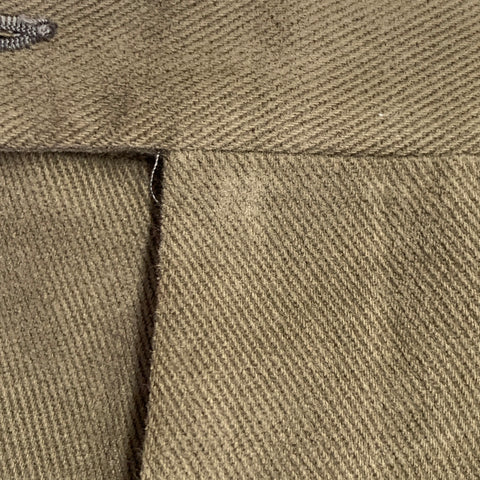 LUCIANO BARBERA Size 34 Green Olive Cotton Cuffed Casual Pants