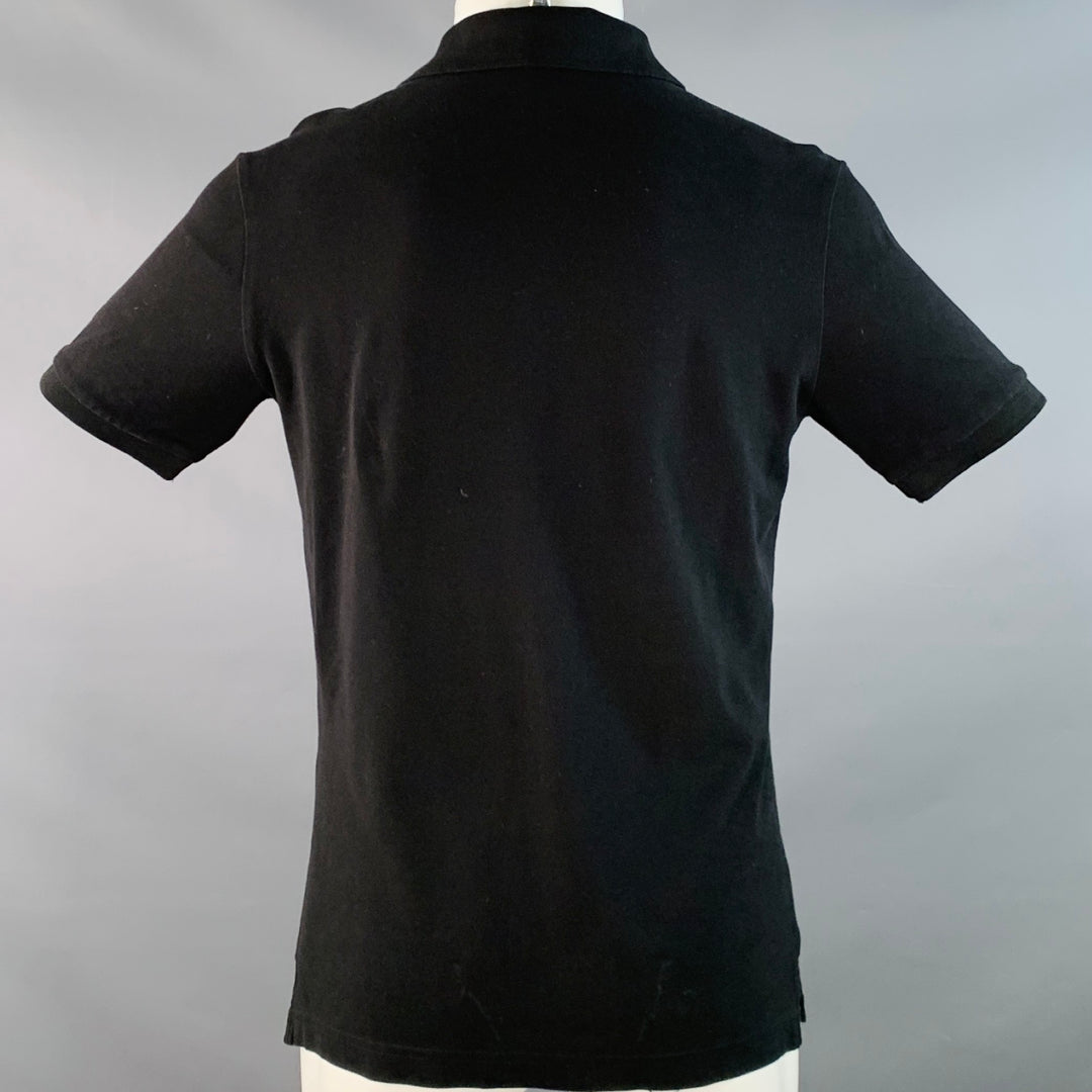 Y-3 Size M Black Cotton One Pocket Half Placket Polo
