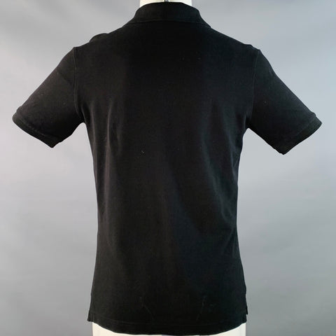 Y-3 Size M Black Cotton One Pocket Half Placket Polo