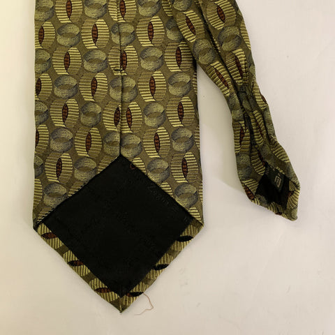 ERMENEGILDO ZEGNA Green Lime Geometric Tie