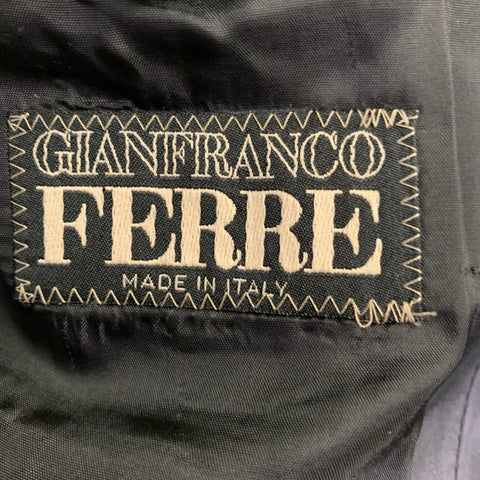 GIANFRANCO FERRE Size 36 Black Jacquard Viscose Blend Sport Coat