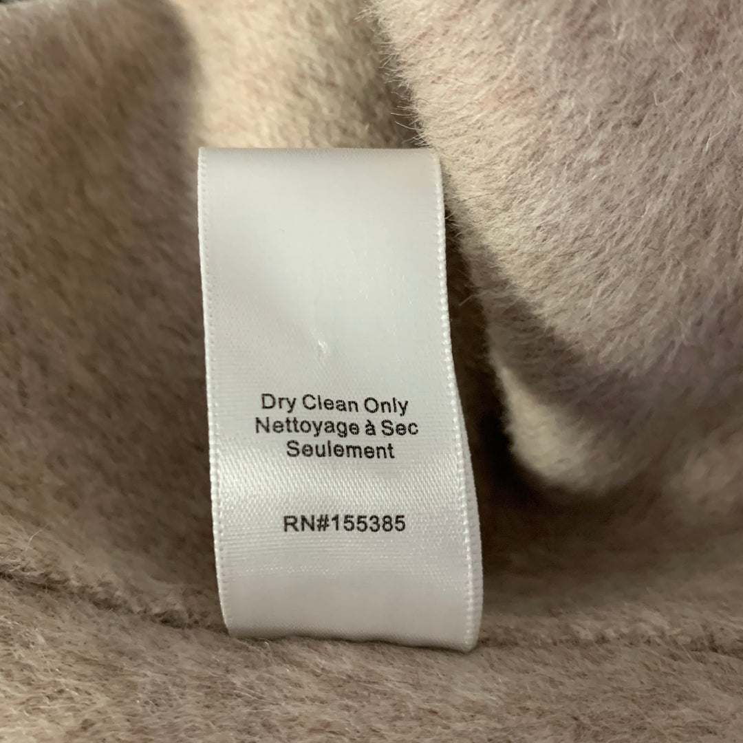 RONNY KOBO Size M Grey Tan Wool Two Tone Peak Lapel Coat