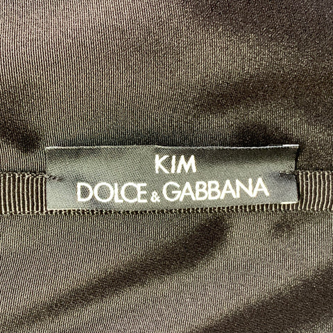 DOLCE & GABBANA KIM Size 4 Black White Acetate Blend Strapless Cargo Jumpsuit