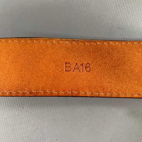 TOD'S Size 38 Black Silver Leather Belt