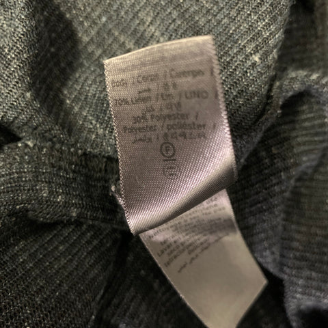 JOHN VARVATOS Size XL Navy Linen Polyamide V Neck T shirt