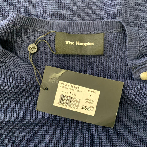 THE KOOPLES Size L Navy Cotton Pullover Sweater