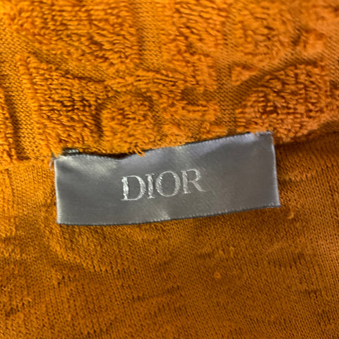 DIOR Size L Orange Rust Oblique Cotton Short Sleeve Polo