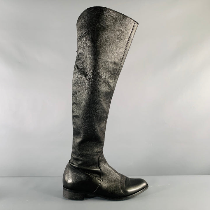 LAVORAZIONE ARTIGIANA Size 7 Black Pull On Boots