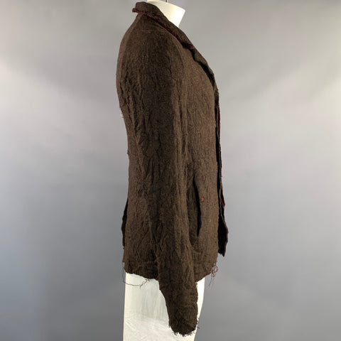 ATTACHMENT Size L Brown Wool & Polyester Notch Lapel Jacket