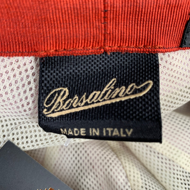 BORSALINO Size L Red Linen Hats