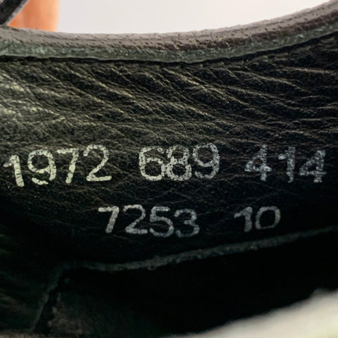 JOHN VARVATOS Size 10 Black Velvet Distressed Wingtip Lace-Up Shoes