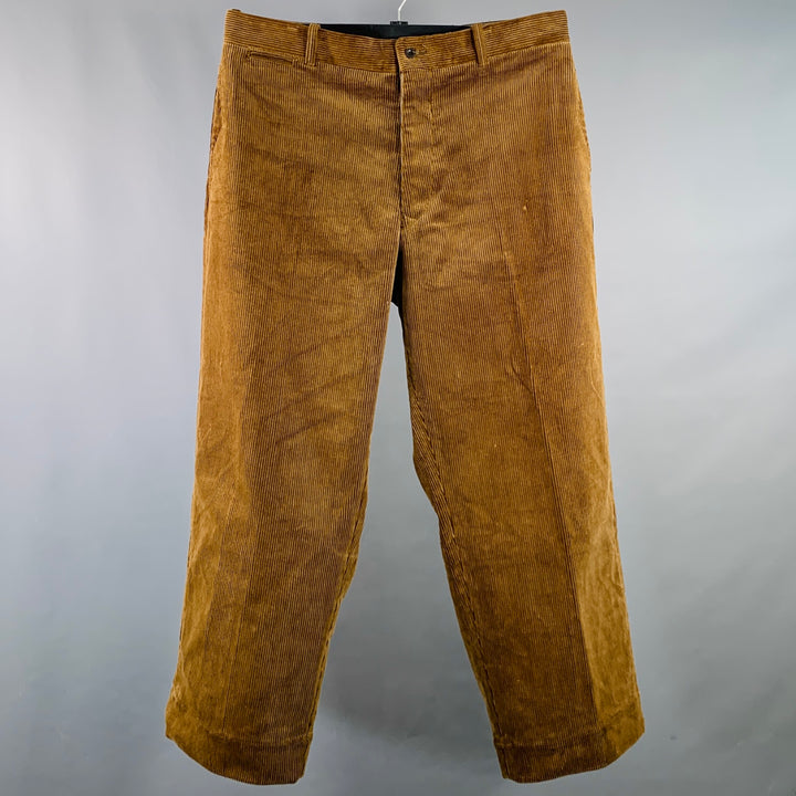 BELAFONTE Size XL Brown Corduroy Cotton Tapered Casual Pants