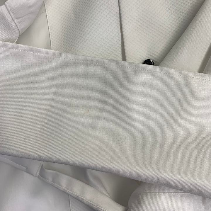 EMANUEL BERG Size XXXL White Cotton Bib French Cuff Tuxedo Long Sleeve Shirt
