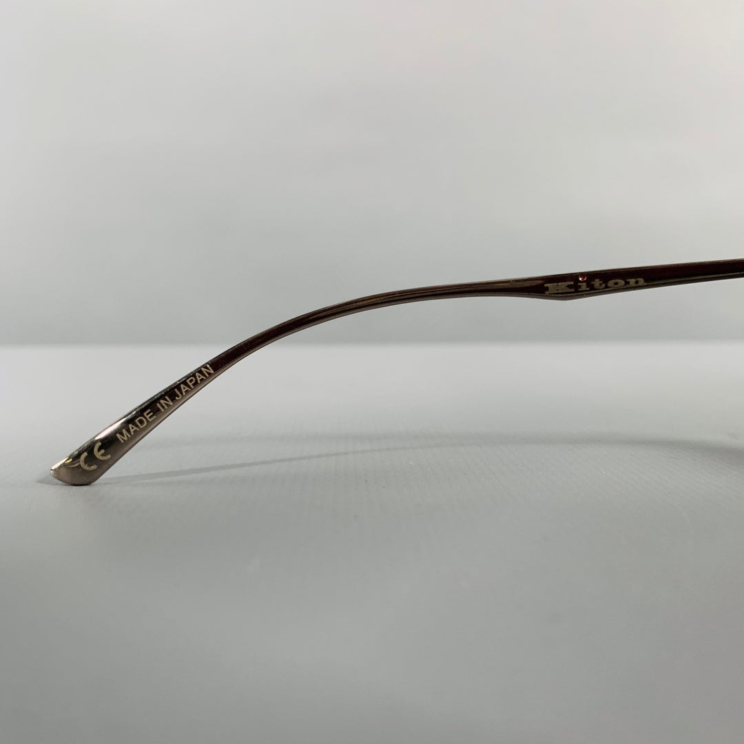 KITON -Napoli-  Black Silver Titanium Sunglasses