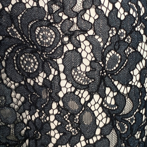 ANNE FONTAINE Size XL Selia Grey Black Polyamide Cotton Blend Lace Button Up Blouse