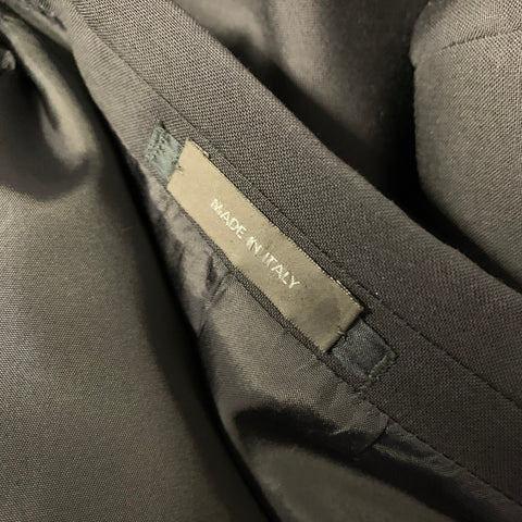 JIL SANDER FW2021 Chest Size 42 Black Wool Cashmere Notch Lapel 36 32 Suit