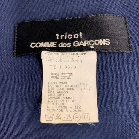 COMME des GARCONS Cárdigan con botones de punto de algodón azul marino talla S