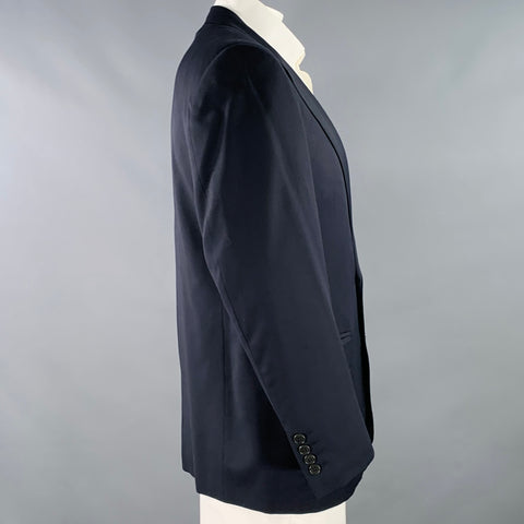 Veste de sport Ermenegildo Zegna en laine bleu marine à revers cranté, taille 44