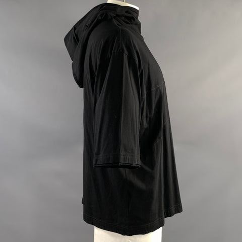 JNBY Size L Black Cotton Hooded Pullover