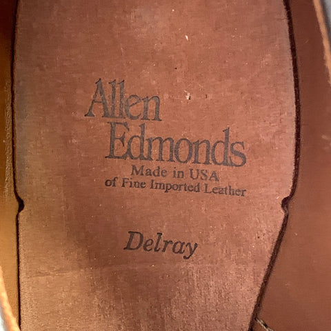 ALLEN EDMONDS Size 7 Delray Brown Leather Split Toe Derby Lace-Up Shoes