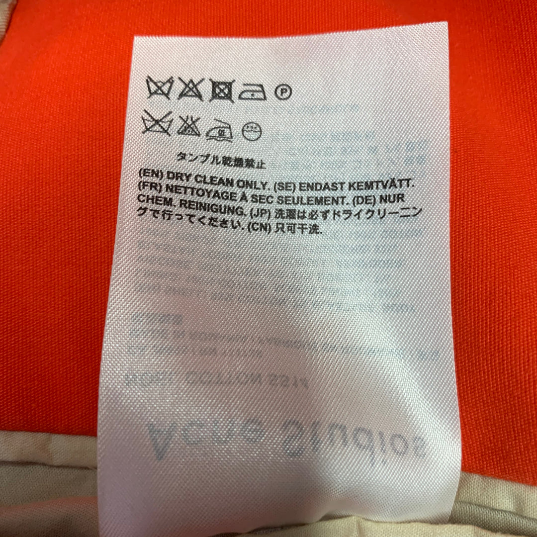 ACNE STUDIOS SS14 Size 40 Noel Orange Cotton Blend Single Button Sport Coat