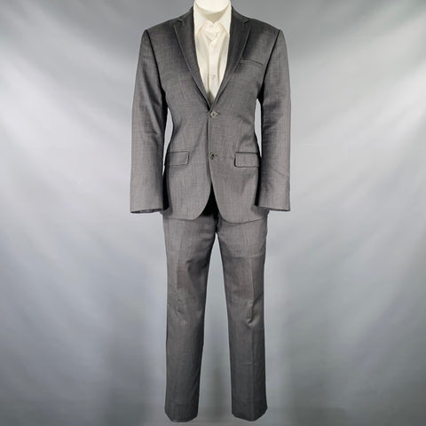CALVIN KLEIN COLLECTION Size 34 Grey Wool Notch Lapel Suit