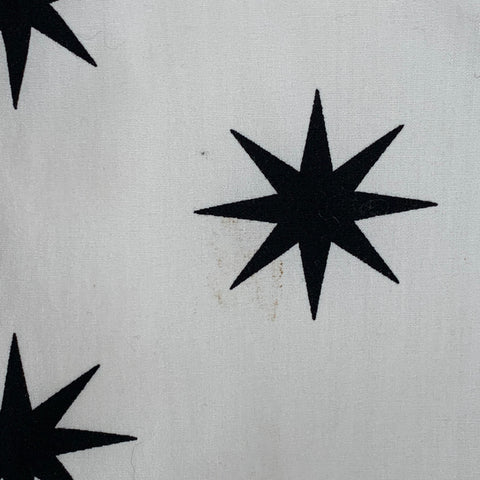 MOSCHINO Size L White Black Stars Cotton Button Up Long Sleeve Shirt