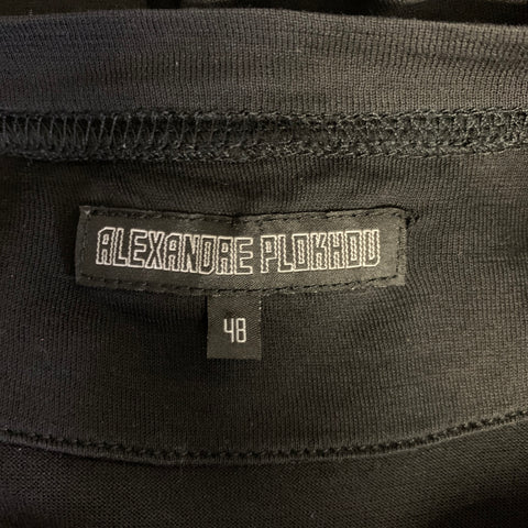 ALEXANDRE PLOKHOV Size S Black Grey Graphic Cotton Tank Top