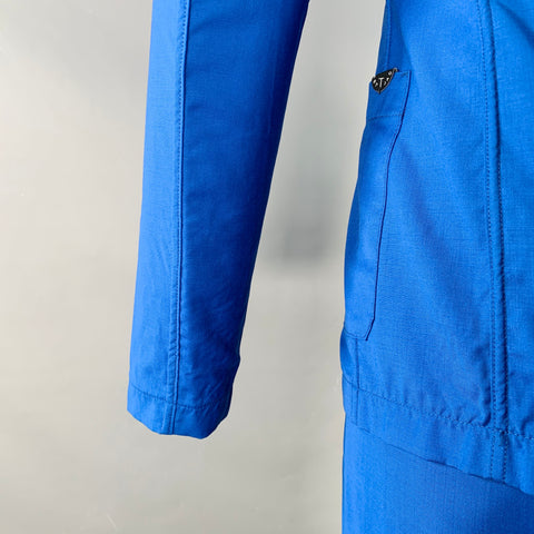 T-JACKET by TONELLO Size M Royal Blue Virgin Wool Notch Lapel Suit