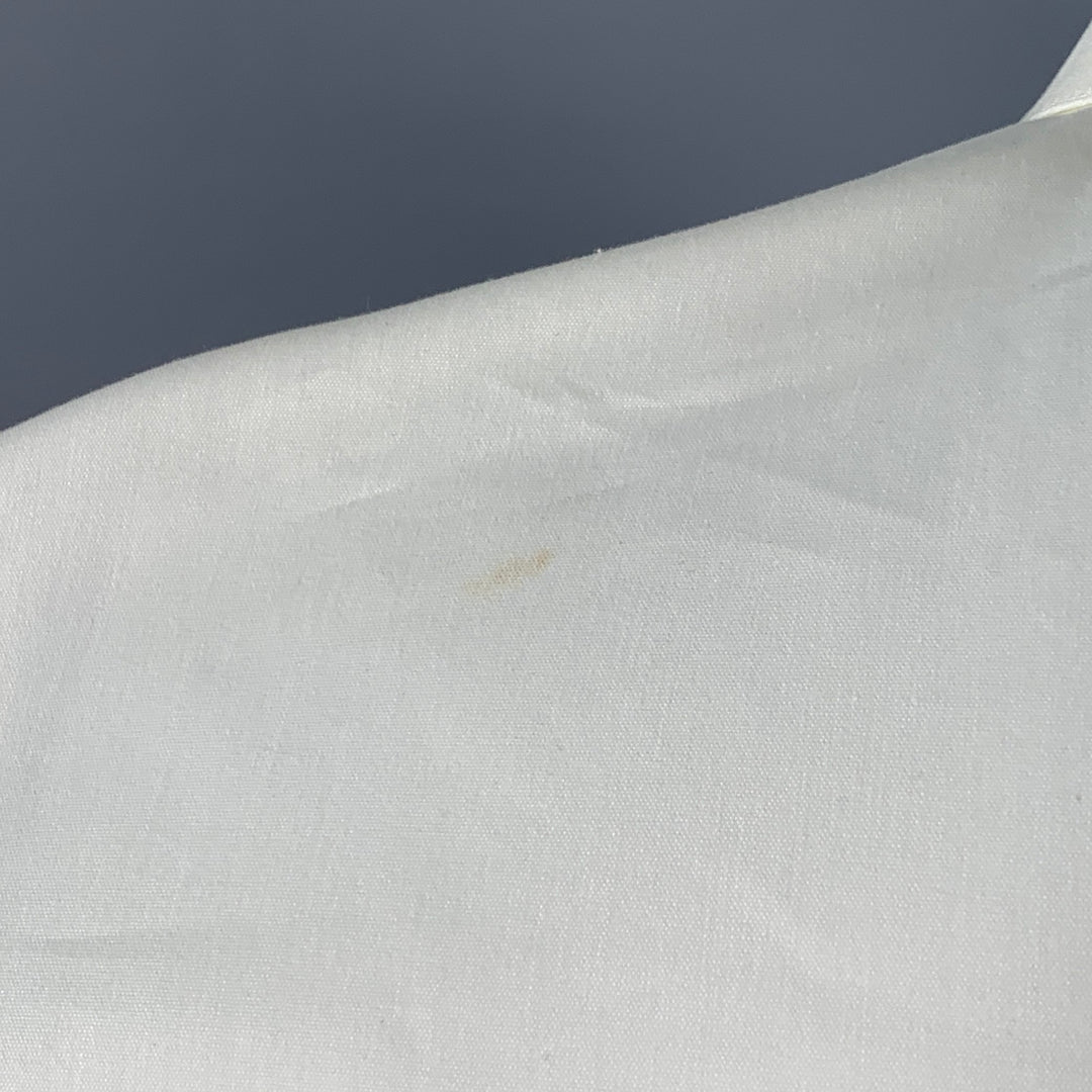 ESCADA Size XL Cream Cotton Blend Pleated Sleeveless Shirt