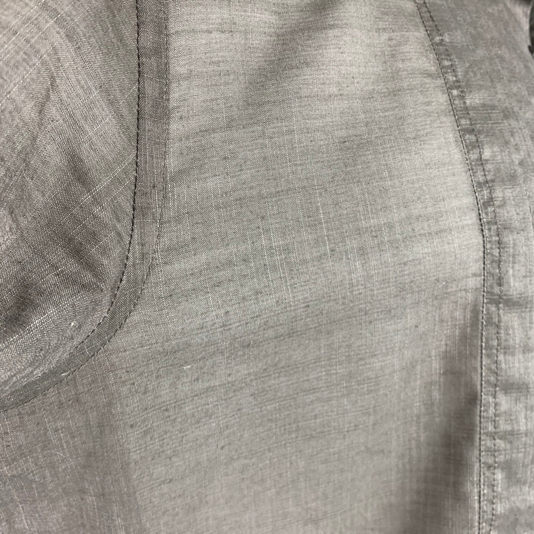 CoSTUME NATIONAL Size M Taupe Cotton Blend Tuxedo Long Sleeve Shirt