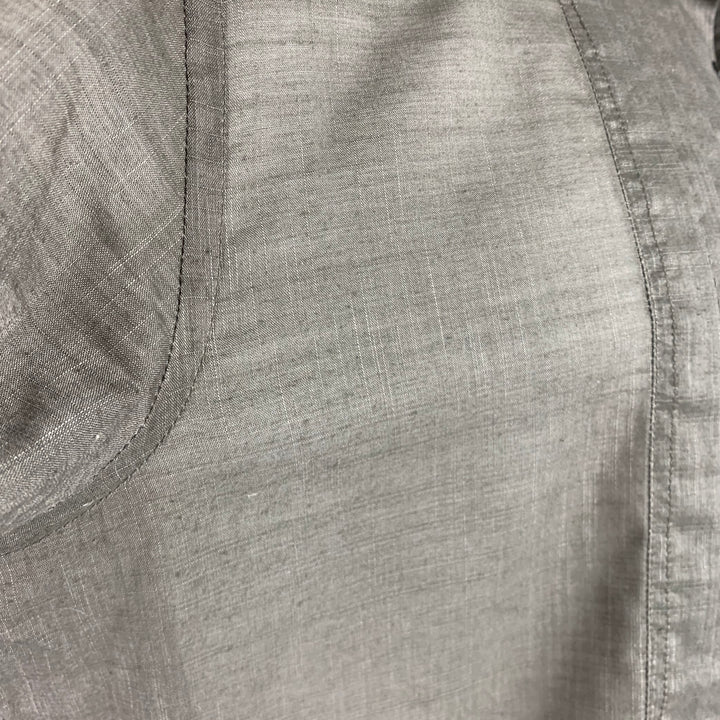 CoSTUME NATIONAL Size M Taupe Cotton Blend Tuxedo Long Sleeve Shirt