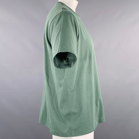 BOTTEGA VENETA Size XL Green Cotton Crew Neck T-shirt