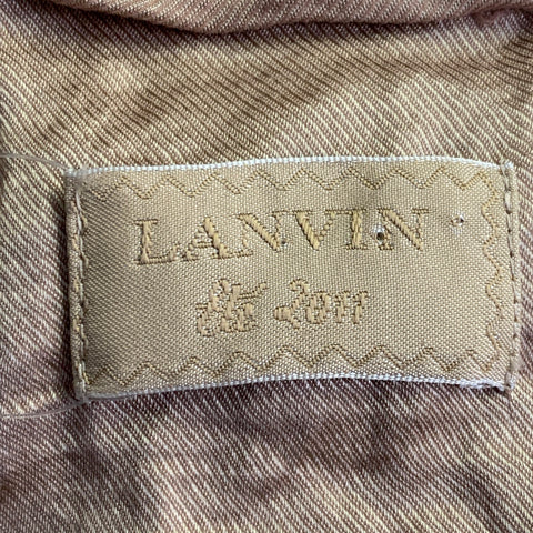 LANVIN Summer 2011 Size 4 Tan Silk Blend Raw Edge Sleeveless Cocktail Dress