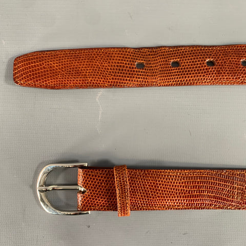 ABAS Size 38 Brown Lizard Belt