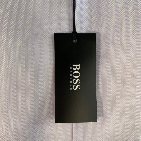 BOSS by HUGO BOSS Size XXL Purple Lavender Stripe Cotton Long Sleeve Shirt