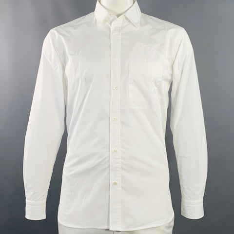 GOLDWIN Size L White Polyester One Pocket Long Sleeve Shirt